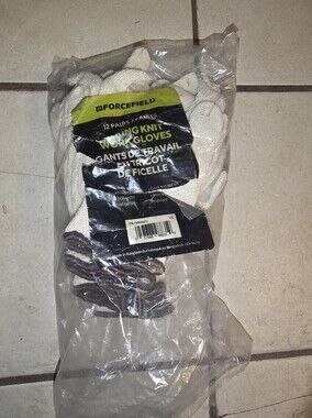 Lot Of New Open Pack Of Forcefield Work Gloves (7 Pairs)